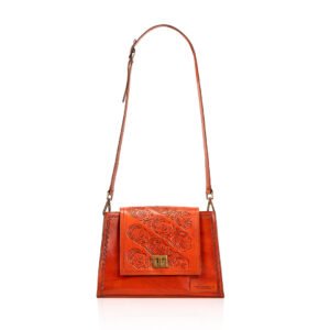 Bolsa crossbody cincelado naranja mod3b